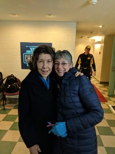 Lily Tomlin and Robin G Coles together at one of Lily's shows